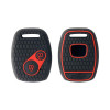 Keycare Silicone Key Cover for Compatible for Honda City, Civic, Jazz, Brio, Amaze 2 Button Remote Key | Black | KC21